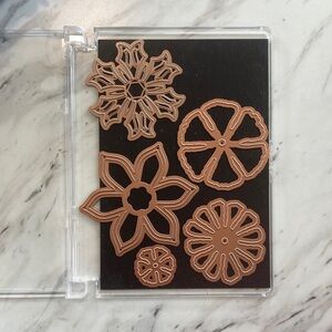 Set of 5 Flower Shape Dies with Storage Case